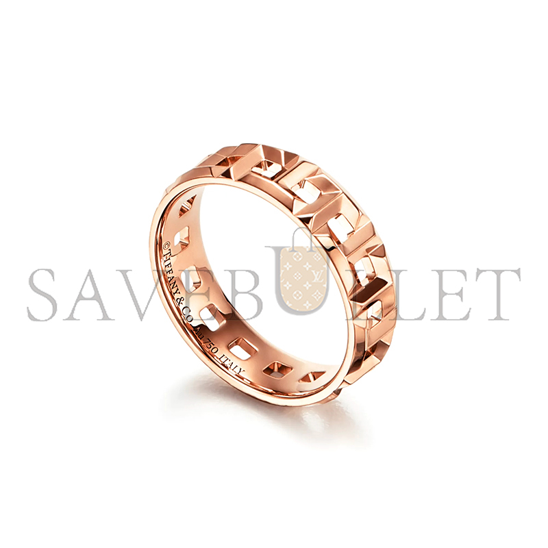 TIFFANY T TRUE WIDE RING IN ROSE GOLD 63064319